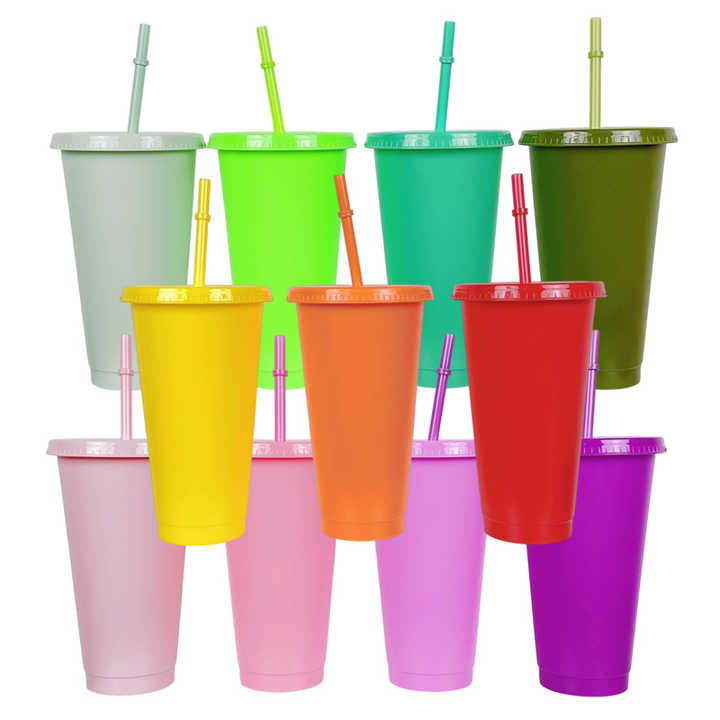 Plastic Reus Coff Cup W Lid 24/16Oz