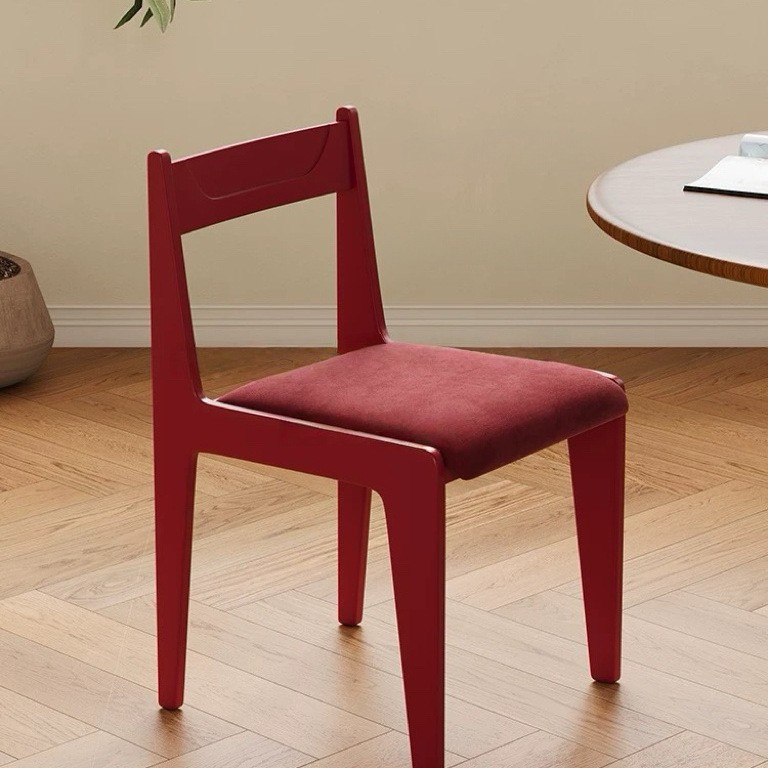 Coussin d'assise en velours rouge