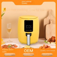 Sıcak satış 6L elektrikli Airfryer için 1200W hiçbir yağ fritöz fransız ve alman işletim dillerinde Modern kare şekli ile