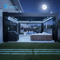 Pergola bioclimatique motorisée en aluminium Sweet Home Smart, toit à lames orientables, gazebo extérieur, éclairage LED, imperméable, auvent rétractable