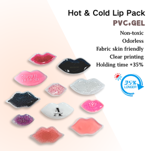Custom Private Logo CE Certified ODM/OEM Supported Hot Cold Lip Shape Gel Beads Ice <b>Pack</b> Beauty Clinics/Salons Fatigue Relief - Product Image 1