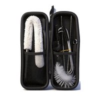 Kit de nettoyage professionnel pour chicha 7 pièces : brosses flexibles pour tuyau et vase, avec étui portable en EVA – Accessoires pour chicha