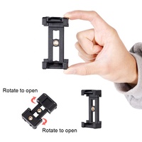 Takenoken Faltbarer Handy-Clip-Halter Kunststoff-Kamerahalterung und Stativhalterung Blitzschuh-Halteklemme für Mobiltelefone