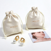 Boyang vente en gros personnalisé amical petit emballage cordon de serrage daim bijoux sac pochette