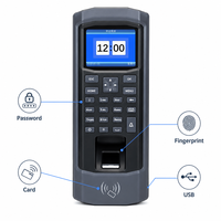 Machine de pointage par empreinte digitale avec lecteur de carte d'identité en option, contrôle d'accès Wiegand, rapport USB pour employés de bureau