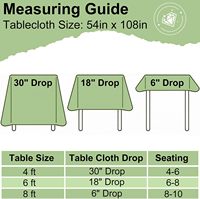 Nappe de table en plastique jetable, 54 x 108 pouces, rectangulaire, imperméable, pour dîner et fête