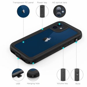 Funda impermeable para iphone 11 12 <span class=keywords><strong>PPro</strong></span>, cubierta subacuática completamente sellada IP68, a prueba de golpes, con caja - Product Image 4