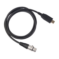 Câble de liaison audio noir USB mâle vers XLR femelle 2m 3M 9FT adaptateur micro de microphone de studio avec gaine en PVC pour haut-parleur et HDTV