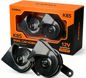 Klaxon de voiture Carall Cooper ou enroulé en aluminium K85, super puissant, 12V, type escargot, neuf, <span class=keywords><strong>noir</strong></span>, vente en gros, klaxon électrique homologué Emark, <span class=keywords><strong>noir</strong></span> - Product Image 5