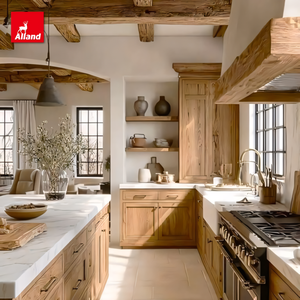 Armoires de <span class=keywords><strong>cuisine</strong></span> en chêne blanc de style minimaliste Allandgroup, avec poutres de plafond en bois antique et imitation bois - Product Image 2