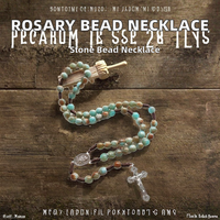 Nouveau collier chapelet catholique avec perles en pierre naturelle cordon noué croisé alliage de zinc plaqué argent Antique pour cadeau de prière unisexe