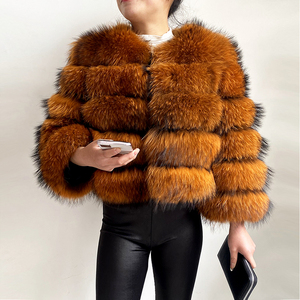 Haute qualité hiver chaud épais fourrure veste femmes vrais manteaux de fourrure de raton laveur pour dames - Product Image 1