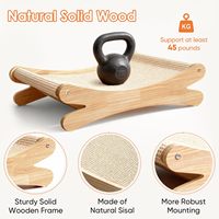 ZMaker Nouveau Lit-griffoir pour chat en sisal naturel, résistant à l'usure, anti-miettes, anti-griffures, pour usage intérieur, avec fonction chaise pour chat et poteau à griffer