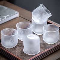 Bol en verre givré de 120 ml et 150 ml pour le thé, le café, le vin, décoration d'intérieur