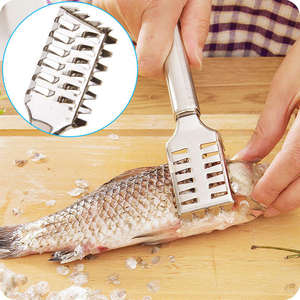 Outil de nettoyage rapide et efficace en acier inoxydable, brosse à peau de <span class=keywords><strong>poisson</strong></span>, outils de préparation des fruits de mer de cuisine, brosse à écailles de <span class=keywords><strong>poisson</strong></span> - Product Image 1
