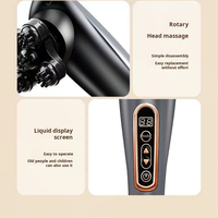 Dropshipping Pistolet Pro Fascial de type C à poignée 10 têtes, masseur sans fil à vibration musculaire à percussion Pistolet de massage des tissus profonds