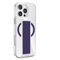 Support magnétique transparent antichoc en TPU+PC de 3,2 mm d'épaisseur avec aimants de 3500 Gauss, design animal, protection intégrale à 360°