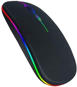2.4G Optical LED Slim <strong>Wireless</strong> Mouse Portable USB Mice Mac Laptop Windows RGB 1600 Rechargeable ABS Stock Bluetooth <strong>Interface</strong>