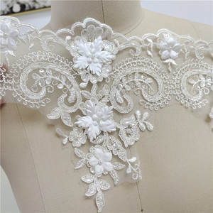 Dentelle à fleurs 3D bricolage à <span class=keywords><strong>la</strong></span> main robe de mariée <span class=keywords><strong>voile</strong></span> couture accessoires décoratifs - Product Image 4