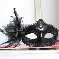 Masque sexy en PVC style vénitien orné de diamants pour mariage, carnaval, spectacle, danse, fête, Noël
