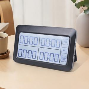 Tùy Chỉnh Nhà Bếp <span class=keywords><strong>4</strong></span> Kênh Kép Phòng Thí Nghiệm Sử Dụng Đồng Hồ Bảng Nghiên Cứu Đồng Hồ Bàn Điện Tử Kỹ Thuật Số Pomodoro Đếm Ngược <span class=keywords><strong>LCD</strong></span> Lớn Hiển Thị Hẹn Giờ - Product Image 1