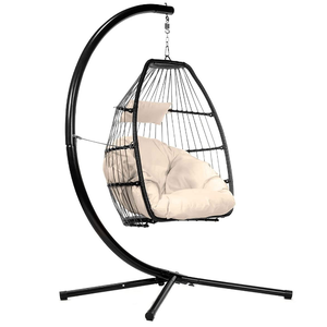 كرسي Woqi مصنوع يدويًا أرجوحة أرجوحة بحامل خارجي - Product Image 2