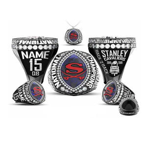 Fútbol de alta calidad AYF animadora logotipo personalizado nombre bandera fútbol béisbol Campeonato anillo - Product Image 2