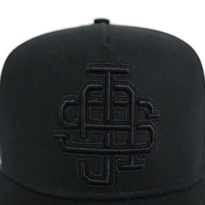 Gorras de béisbol con marco A, colores negros, efecto de conexión y logotipo bordado 3D personalizado, gorras de béisbol de 5 paneles al por mayor - Product Image 6