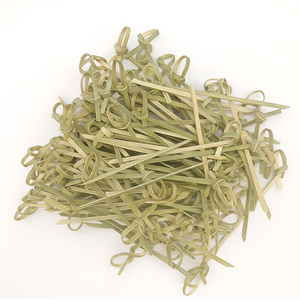 Spiedini di nodo di bambù Eco da 8cm stuzzicadenti usa e getta per Cocktail di frutta torta di insalata Sandwich a Buffet per festa - Product Image 1