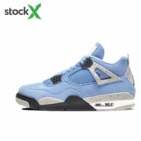 La Universidad azul zapatos de baloncesto blanco Oreo 4 retro de alta calidad Jumpman desierto Moss zapatos retro zapatos de jordan