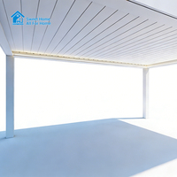 Pergola bioclimatique de luxe en aluminium Sweet Home, toit à lames motorisées rétractables, écologique, facile à installer, décorations de jardin