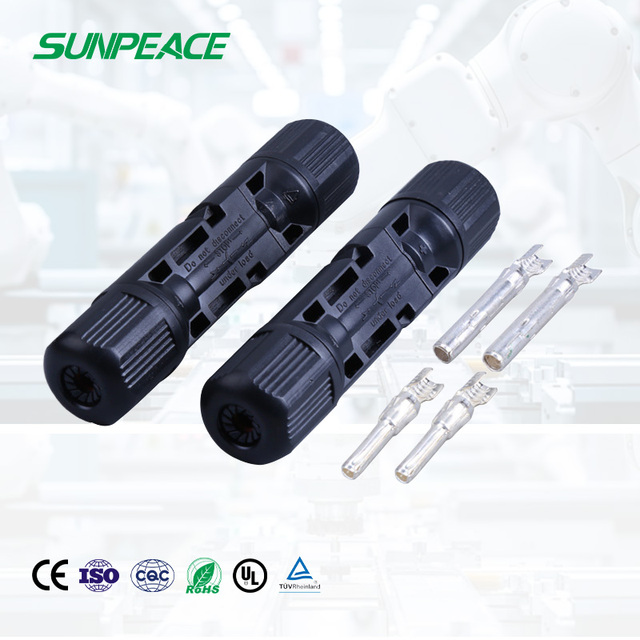 IP67 Waterproof PV DC Solar Panel Cable Connector Male Female Aluminum Housing Copper Contact Photovoltaic Solar Cable Joint