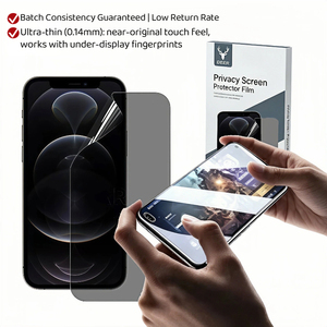 Film Hydrogel TPU Mat Anti-Espion Anti-Reflet Universel pour Téléphone Portable, Protection d'Écran 3D Anti-Regard Indiscret 0,17 mm 120x180 mm - Product Image 5