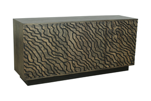 Aparador de Madera de Mango Sólida de Lujo con Diseño Elegante, Múltiples Cajones y Estantes, Amplio Almacenamiento para Comedor - Product Image 3