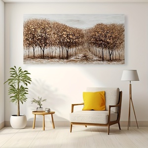 Thời trang tùy chỉnh 100% tay sơn trang trí nội thất tường nghệ thuật trang trí nội thất hình ảnh cây handmade vải tác phẩm nghệ thuật trừu tượng tay sơn dầu - Product Image 3