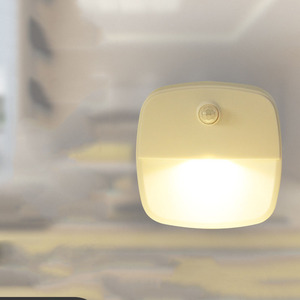 Chaoliu Modern Plastic Wall <b>Plug</b>-in Mini <b>Light</b> Sensor Bedside Corridor LED Night <b>Light</b> with White Shade - Product Image 2