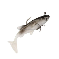 Nouveau plomb tête de gabarit doux nageur 80mm 13g Simulation poisson forme pagaie queue Flexible natation doux pêche leurre
