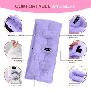 Purple Faux Fur Seat Belt Shoulder Pad Universal Car <b>Interior</b> <b>Accessory</b> Comfortable Driving Support - Product Image 2