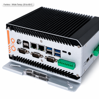 Mini PC Industrial sin Ventilador con Riel DIN, IOT AI Edge Computing, 2 LAN, 4 COM, 12ª/13ª Gen. Core I5/I7 X86