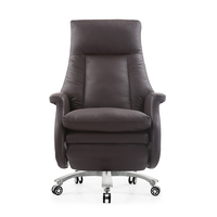 Fauteuil de bureau exécutif moderne, le plus confortable, avec massage intégral, inclinable, pivotant, en cuir PU, hauteur réglable électriquement, en aluminium