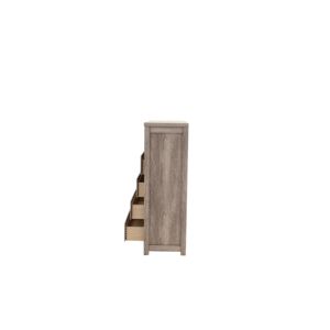 DB Chambre à coucher Rustique Gris Clair Bois Massif 1pc Armoire de Rangement à 5 Tiroirs Simple Rustique Gris Clair Commode - Product Image 4
