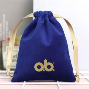 Custom Logo Recyclable Storage Drawstring Dust Bag for Jewelry for Silken Velvet Underwear Handbags Necklaces Watches - Product Image 3