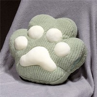 Coussin chauffe-mains en forme de patte de chat mignon, super doux et moelleux, en peluche rembourrée