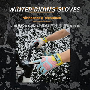 New Winter Men's Outdoor Sports Anti Slip Thermal Insulated <b>Touchscreen</b> Hook Loop Closure Bicycle Motorcycle Riding Polyester - Product Image 2