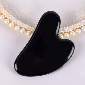 แผ่นขูดหน้ากัวซาหยกขาว รูปหัวใจ สำหรับนวดหน้าเพื่อความงาม  รับทำโลโก้ตามสั่ง - Product Image 2