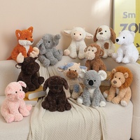 Peluche Lion Assis Doux et Ondulé, Coussin Animal en Peluche, Cadeau pour Enfants et Décoration Intérieure