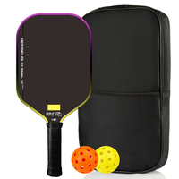 Raquette de pickleball en fibre de carbone T700, texture mate, cadre dégradé, usine transfrontalière