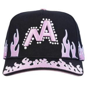 Casquette de baseball TCAP Chine à 5 panneaux en acrylique et laine avec broderie personnalisée et perles - Product Image 1