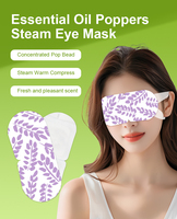 Masque oculaire auto-chauffant à la vapeur chaude avec billes d'huiles essentielles, jetable, pour le sommeil, masque de protection des yeux, soulage les yeux gonflés, masque de soin pour les cernes