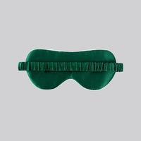 Oreiller pour les yeux lesté en soie satinée pour la thérapie par la chaleur humide-Masque de sommeil parfumé à la lavande au micro-ondes avec housse lavable